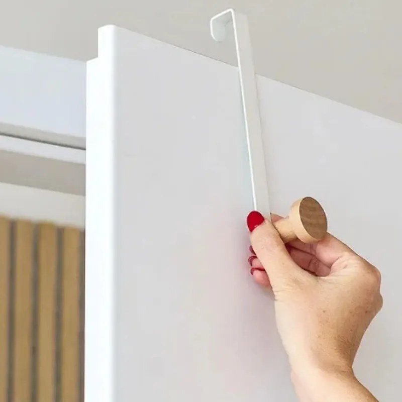 Zeller Present Háčik na dvere, biely kov, drevo, 2 ks v sade