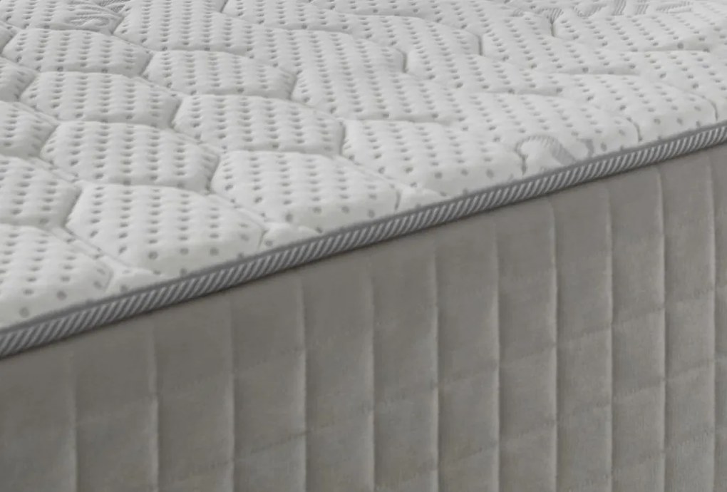 Posteľ boxspring Wien 180x200 cm, svetlo šedá látka