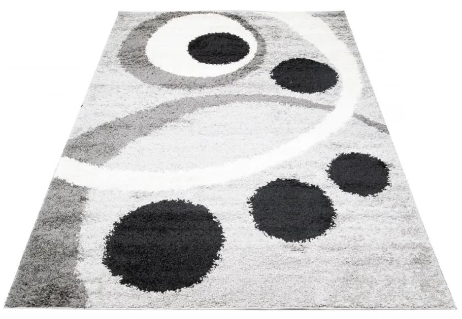 Kusový koberec shaggy Poza šedý 200x290cm