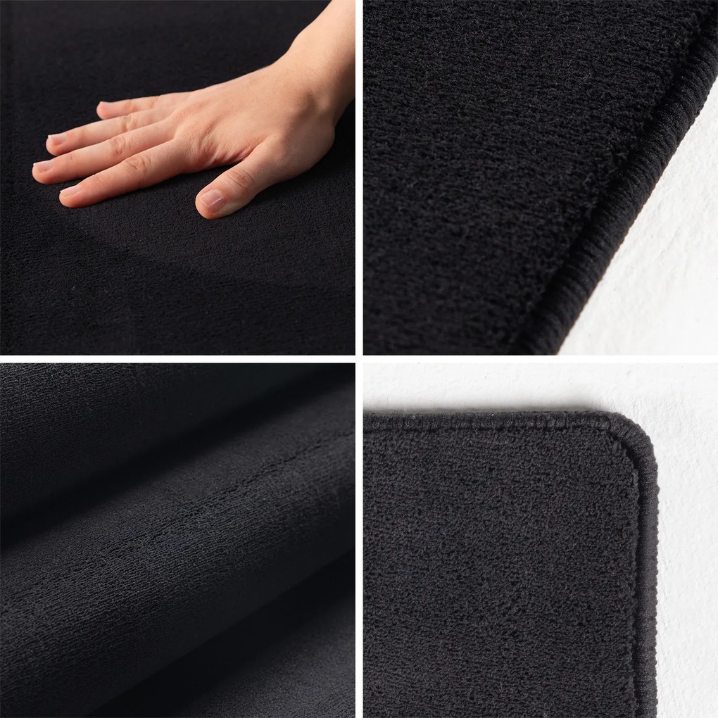 Ayyildiz, Koberec behúň Sky 5400 Black, 80x250, čierna, obývacia izba
