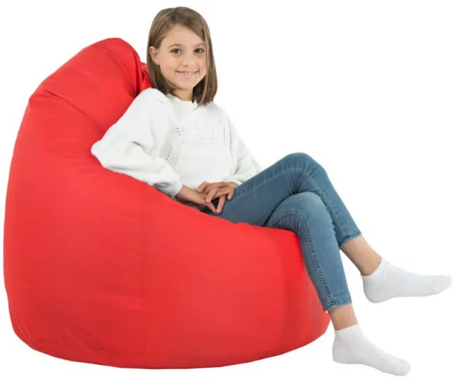 Sedací vak SAKO červený ekokoža