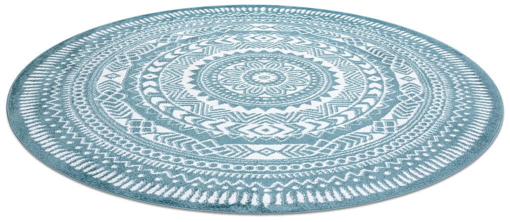 Okrúhly koberec FUN Napkin - modrý