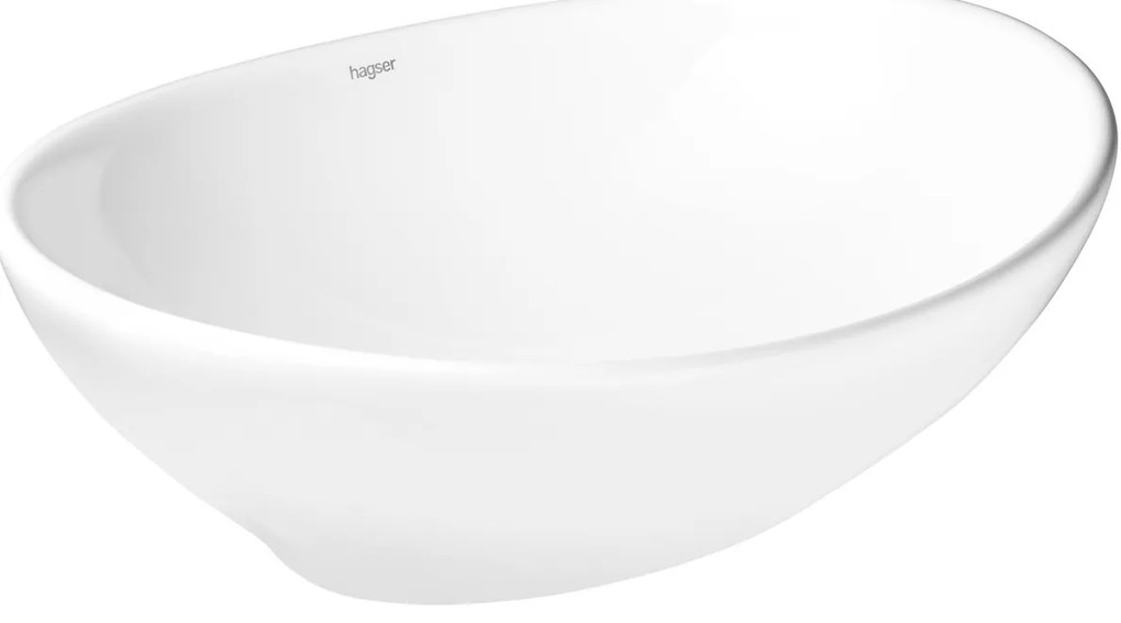 Hagser Agnes, umývadlo na dosku, 41x34 cm, biela, HGR10000040