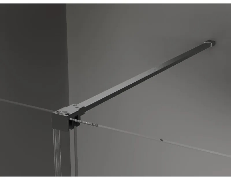 Mexen Velar, sprchový kút s posuvnými dverami 100 x 80 cm, 8mm šedé sklo, grafit brúsený, 871-100-080-41-66