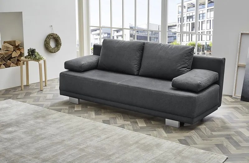 Rozkladacia pohovka Luzio, tmavo šedá látka