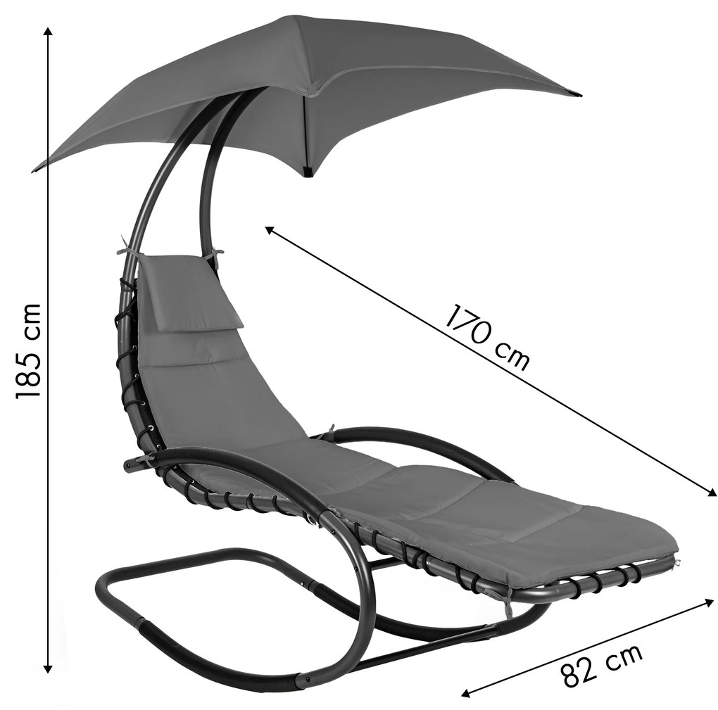ModernHome Záhradné hojdacie kreslo s baldachýnom