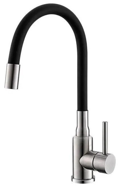 ALVEUS 1144432 - Drezová batéria s flexibilným ramienkom MINTAS 34 cm oceľ/čierna