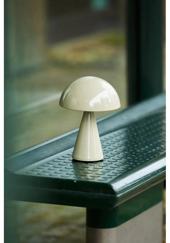 Krémová LED stmievateľná stolová lampa (výška 20 cm) Mush – Hübsch