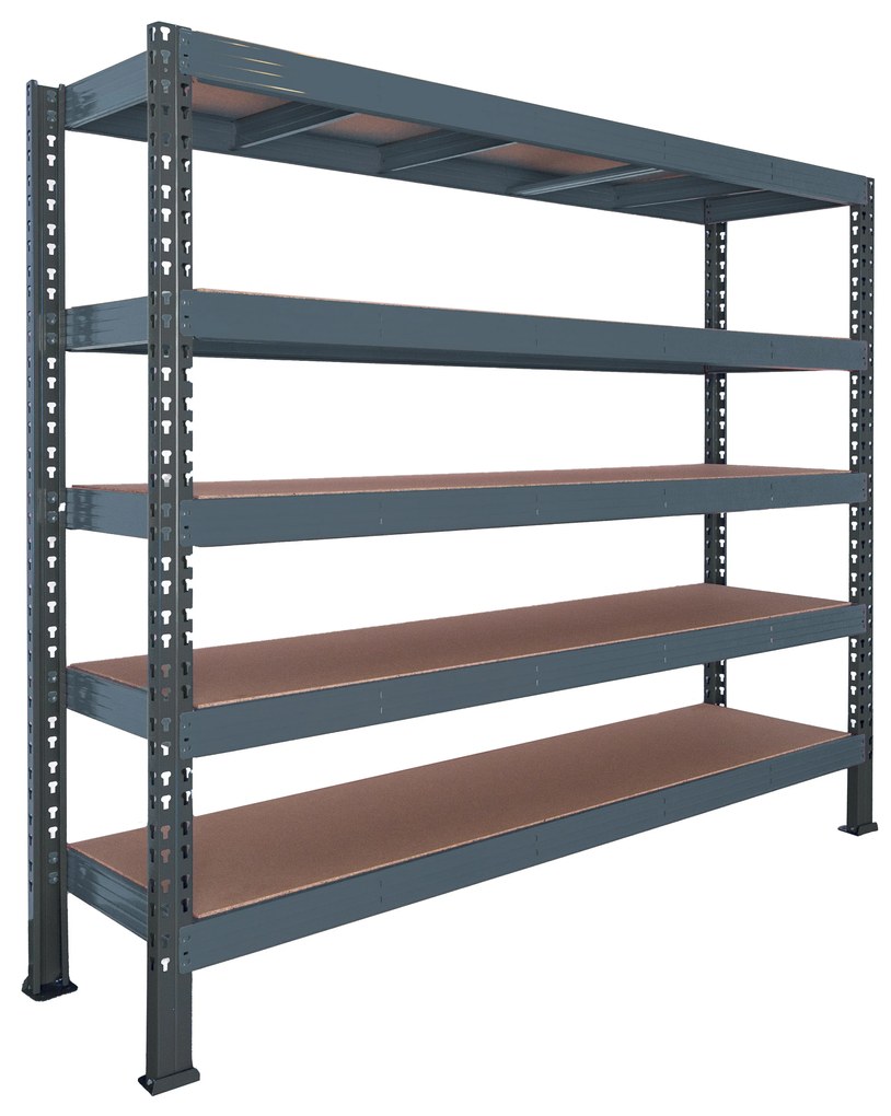 Trestles Nekonečný priemyselný regál 2000x2000x600, 5 políc Farba: červená