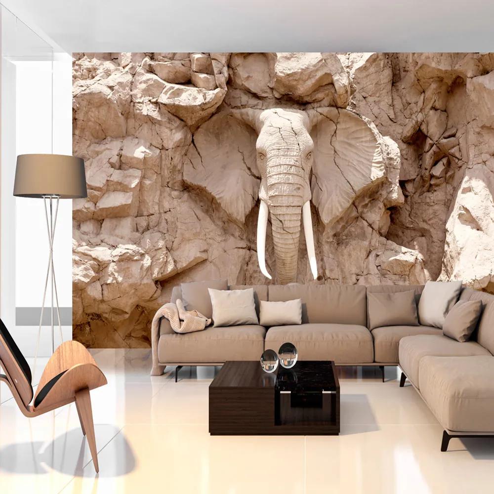 Artgeist Fototapeta - Elephant Carving (South Africa) Veľkosť: 196x140, Verzia: Samolepiaca