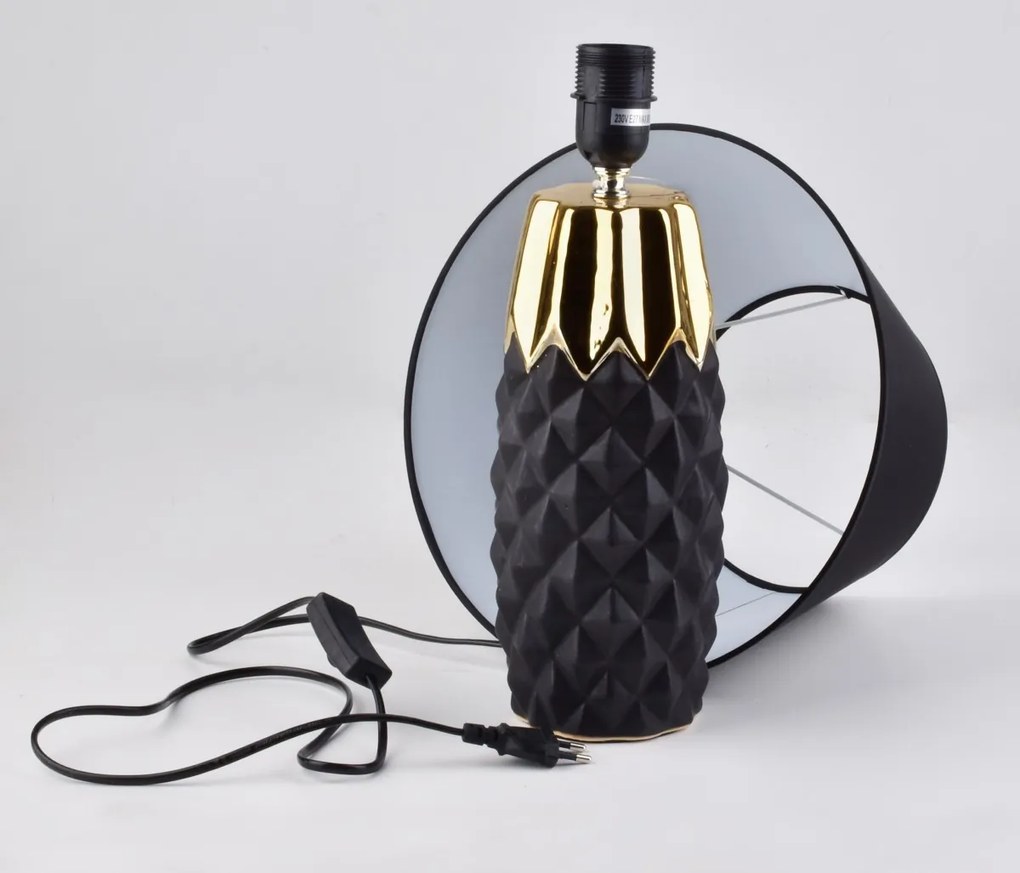 Mondex Lampa Lara 52 cm čierna/zlatá