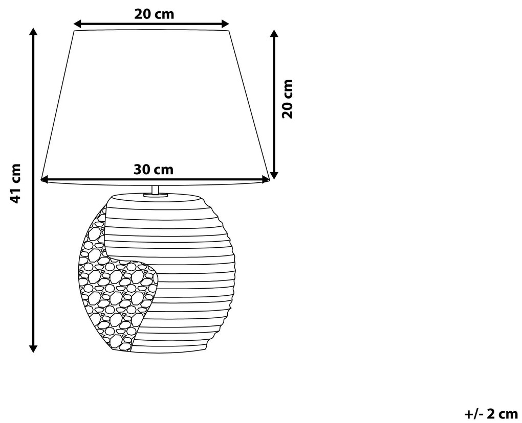 Moderná čiernostrieborná stolná lampa ESLA Beliani