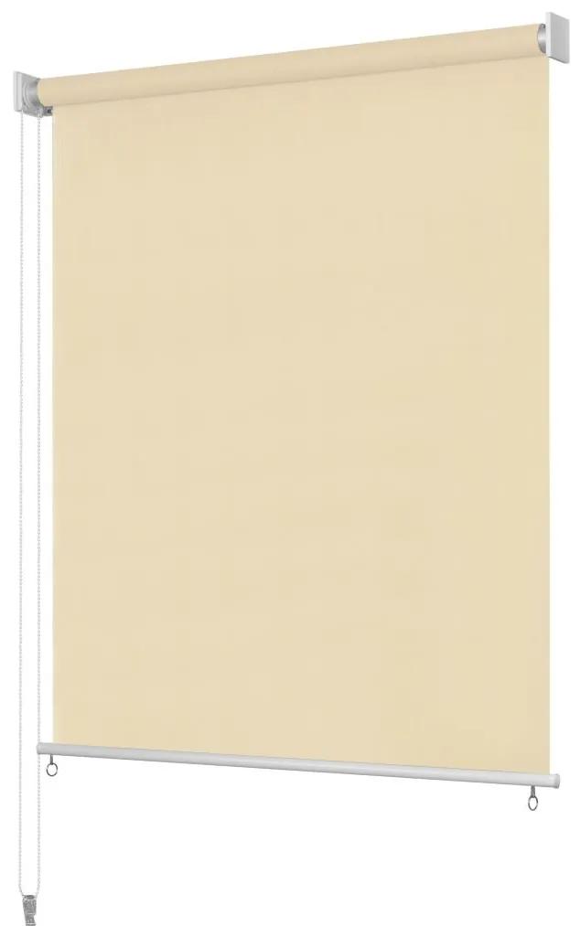 vidaXL Vonkajšia zatemňovacia roleta, 220x140 cm, krémová