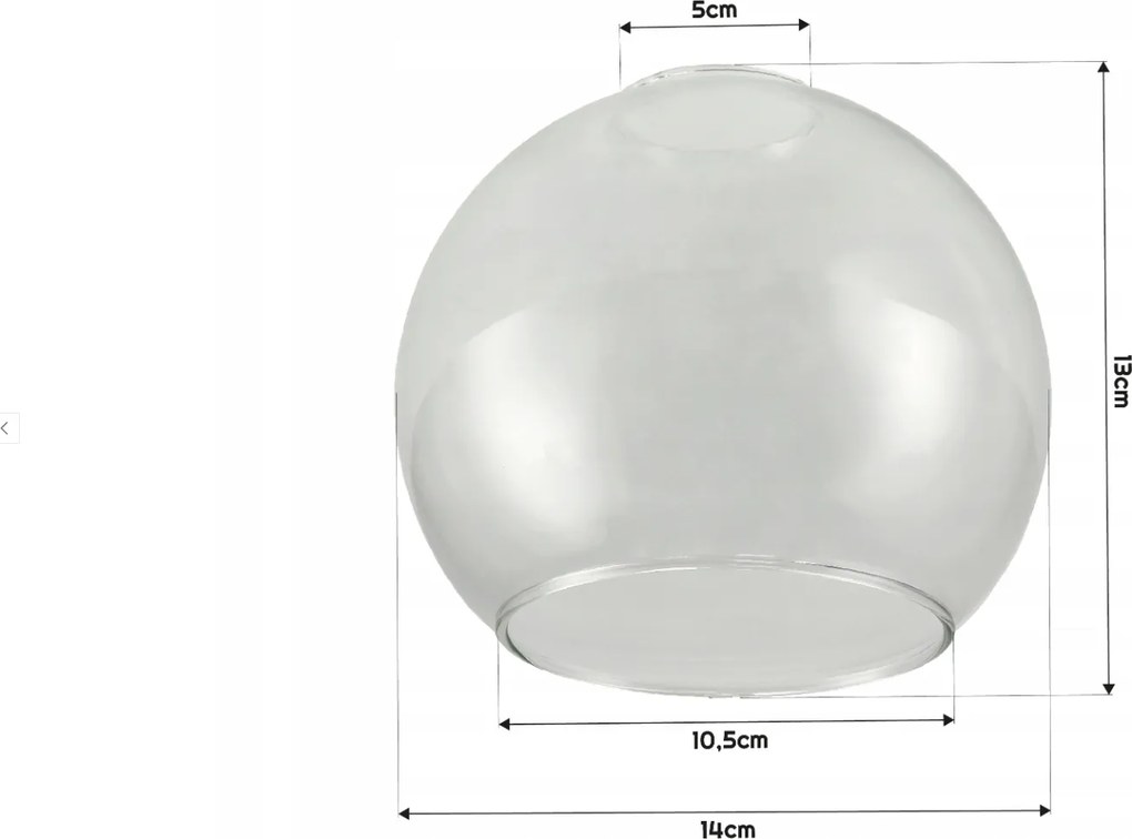 BERGE LED nástenné / stropné svietidlo E27, priehľadná sklenená guľa