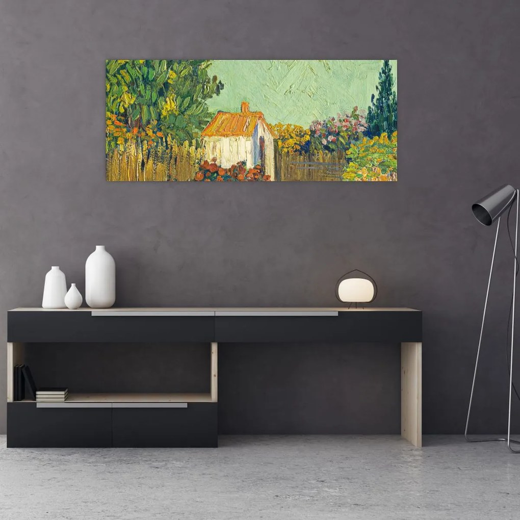 Obraz - Imitator of Vincent van Gogh, Landscape, reprodukcia (120x50 cm)