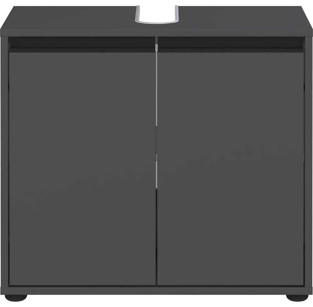 Antracitová skrinka pod umývadlo 63x55 cm Lemont – Germania