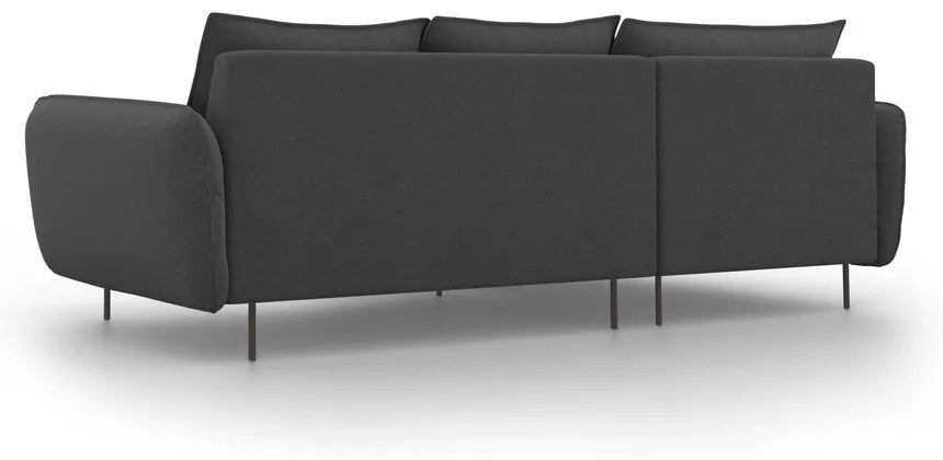 Tmavosivá rohová pohovka Cosmopolitan Design Vienna, ľavý roh