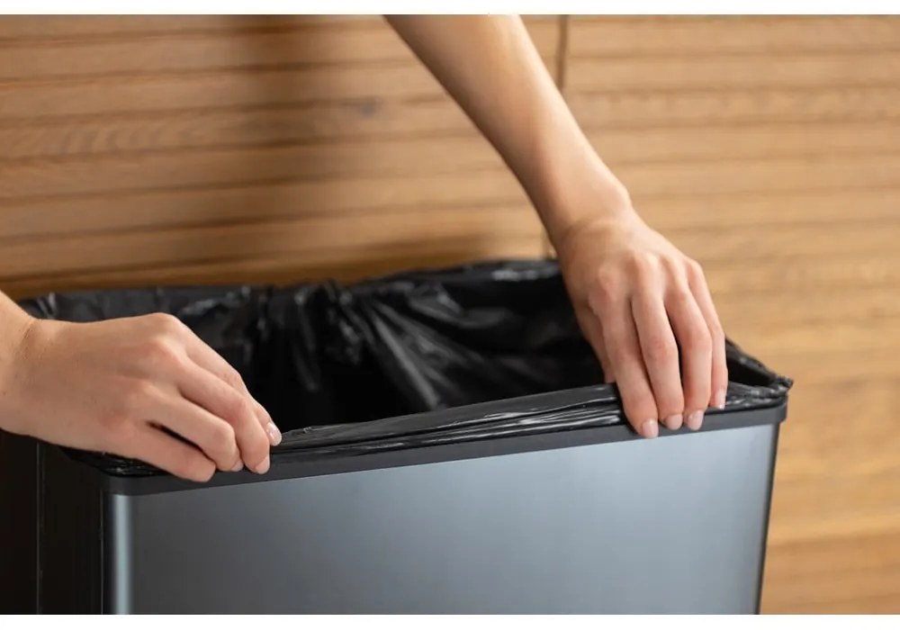 Modrý dotykový odpadkový kôš z recyklovaného plastu 54 l Verto High – Curver