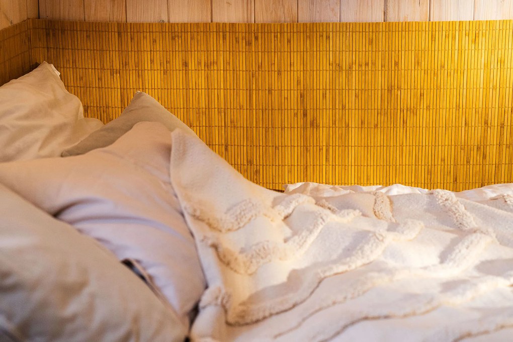 Bambusová rohož za posteľ svetlo hnedá Šírka rohože: 80 cm, Dĺžka rohože: 200 cm