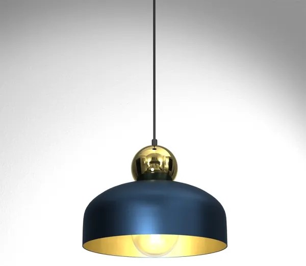 Luster na lanku HARALD 1xE27/60W/230V modrá