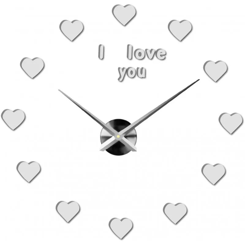 Moderné nalepovacie nástenné hodiny | 3D hodiny 12P014-Wanduhr HEU-