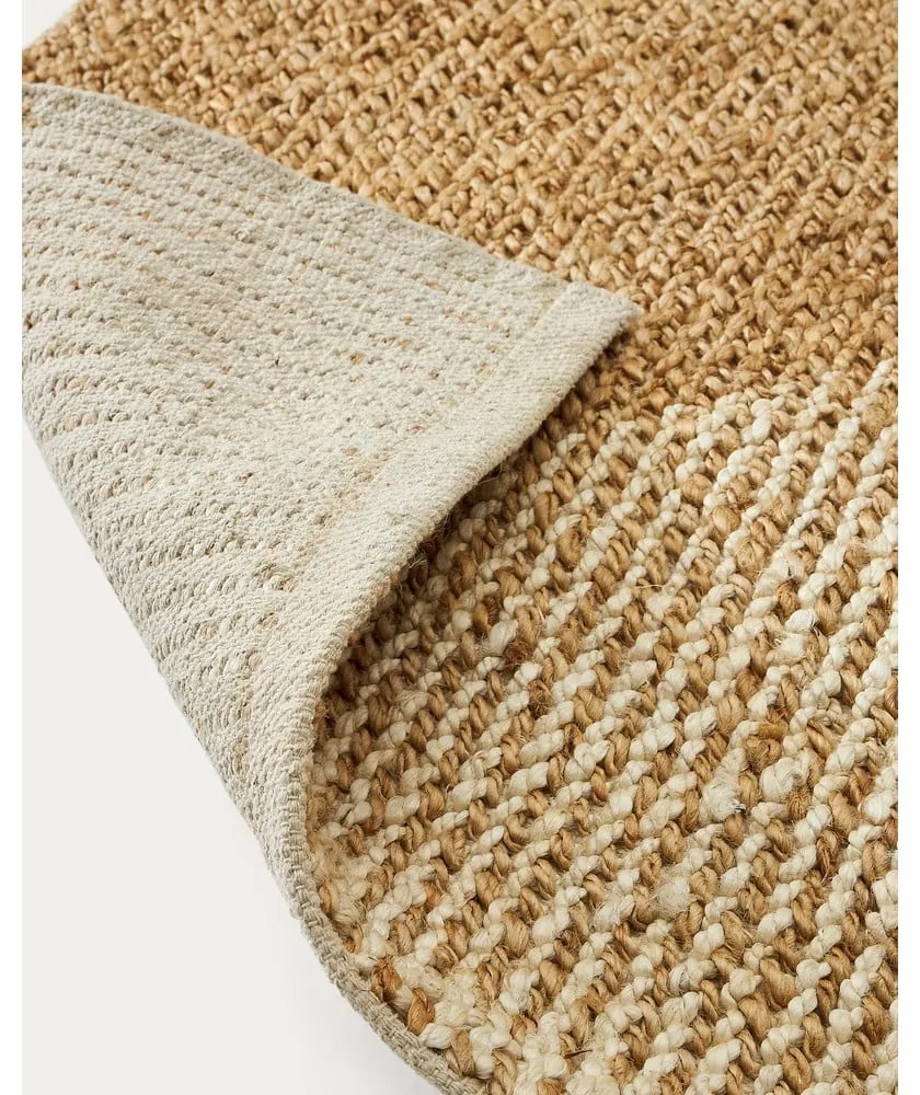 Béžovo-krémový jutový koberec 160x230 cm Maelan – Kave Home