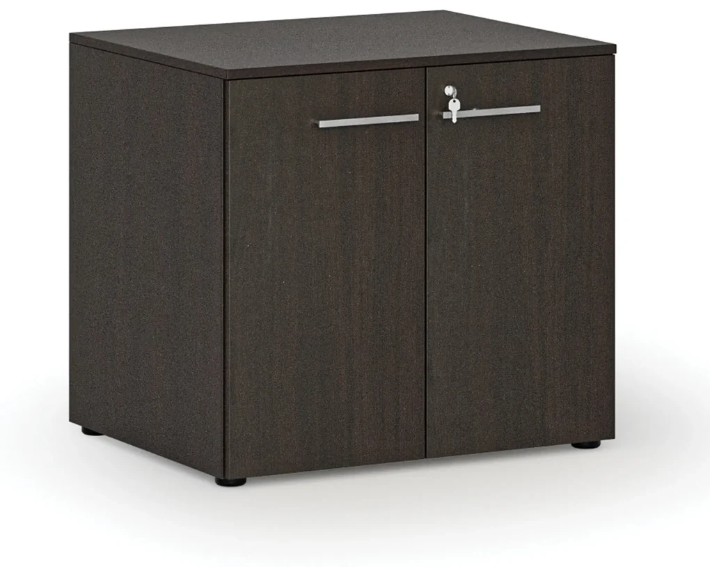 Kancelárska skriňa s dverami PRIMO WOOD, 735 x 800 x 640 mm, wenge