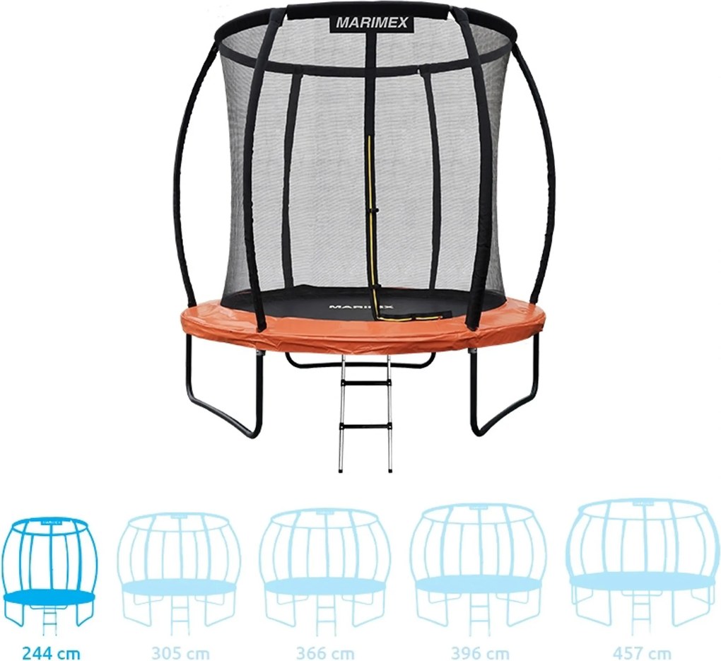 Marimex | Trampolína Marimex Premium 244 cm + vnútorná ochranná sieť + rebrík ZDARMA | 19000103
