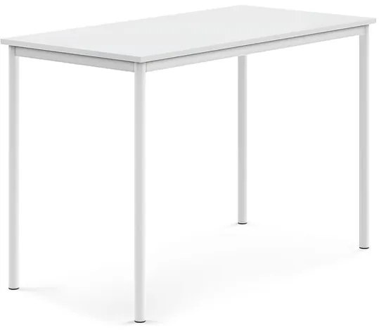 Stôl BORÅS, 1400x700x900 mm, laminát - biela, biela