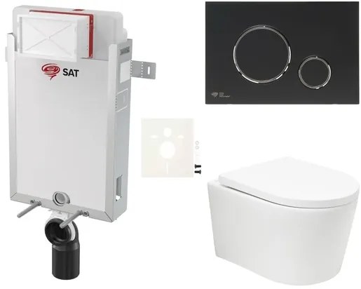 Závesný wc set SAT BREVIS na zamurovanie vírové splachování SIKOSZBRTOR78
