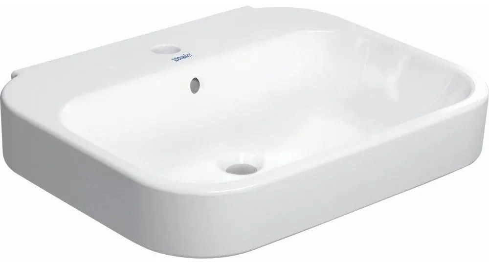 DURAVIT Happy D.2 závesné umývadlo s otvorom, s prepadom, 600 x 475 mm, biela, 2316600000