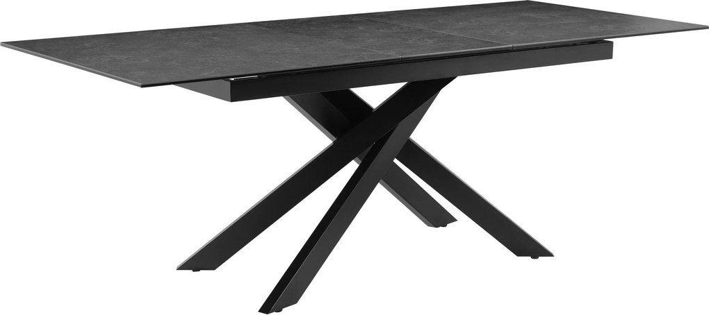 XXXLutz JEDÁLENSKÝ STÔL, sivá, čierna, 168-210/90/76 cm P & B - Stoly - 002465008701