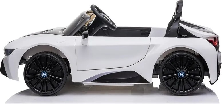 LEAN CARS Elektrické autíčko BMW i8 Coupé, biele