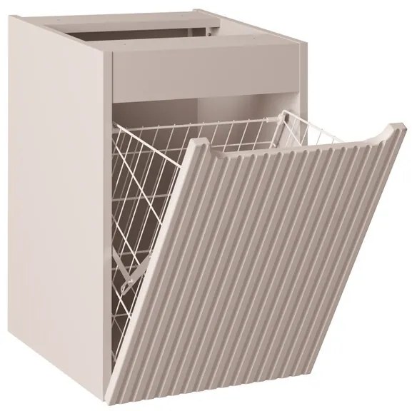 Závesná kúpeľňová skrinka s košom na bielizeň NOVA CASHMERE 40 cm kašmírová