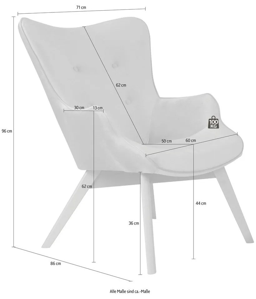 Zamatové kreslo v levanduľovej farbe Niko – Ropez