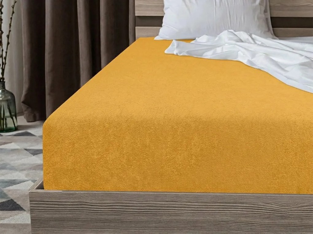Froté plachta PREMIUM žltooranžová 90x200 cm