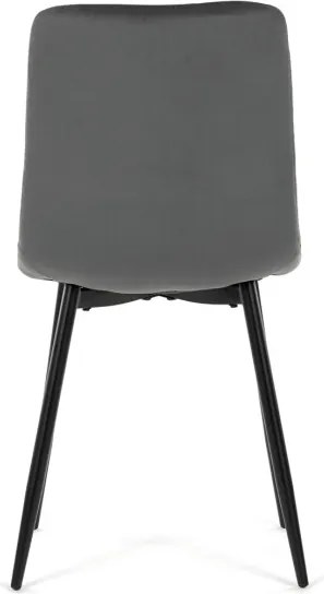 Jedálenská stolička zamatová, sivá CT-281 GREY4