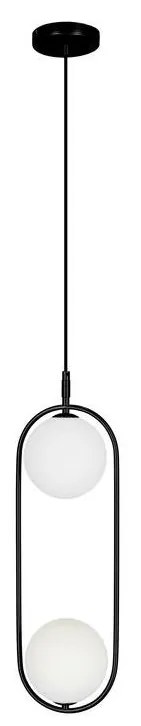 Luster na lanku CORDEL 2xG9/28W/230V čierna