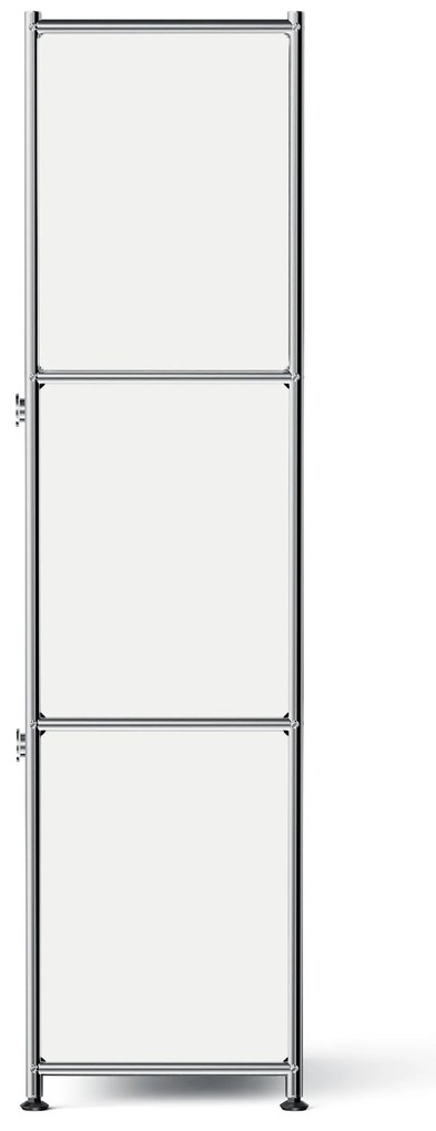 Kovová komoda »CN3 Slim Line« s 2 výklopnými priečinkami, biela