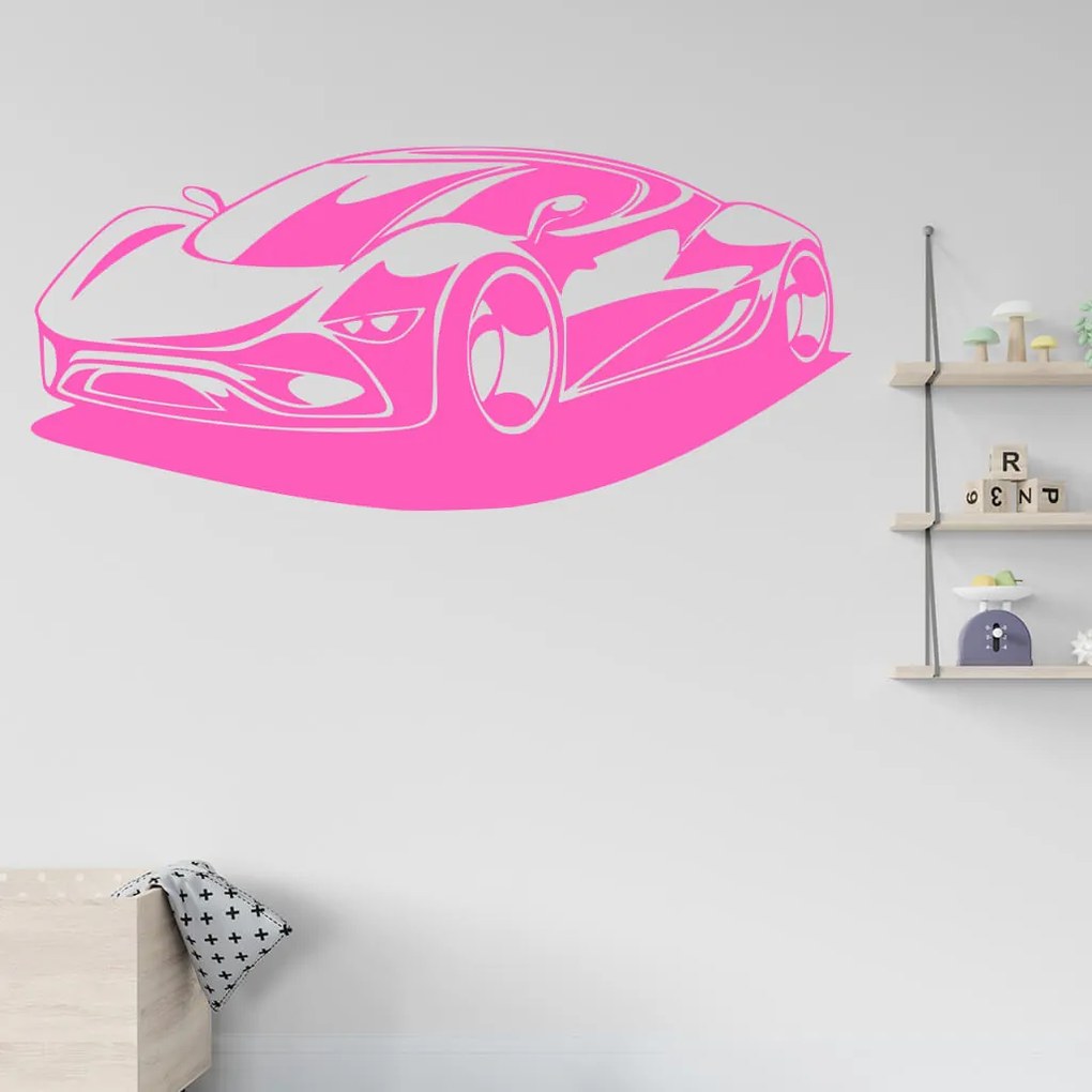 Veselá Stena Samolepka Auto budúcnosti Farba: oranžová, Veľkosť: 60 x 27 cm