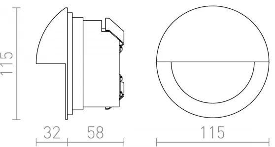 RED - Design Rendl - R10558 - LED Vonkajšie vstavané svietidlo ASTERIA LED/3W/230V IP54