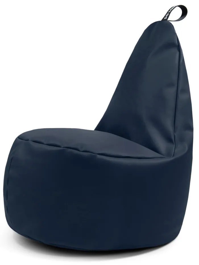 Tmavomodrý sedací vak z imitácie kože Lull XL – So Soft?