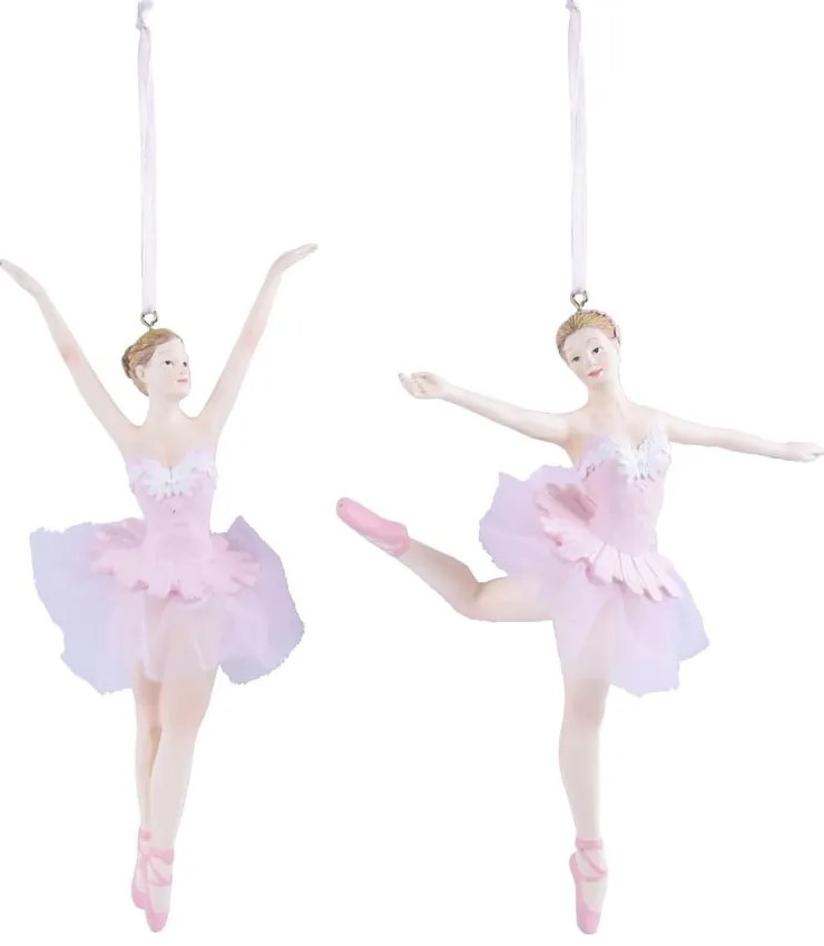 Súprava 2 závesných ozdôb s balerínou Ego Dekor