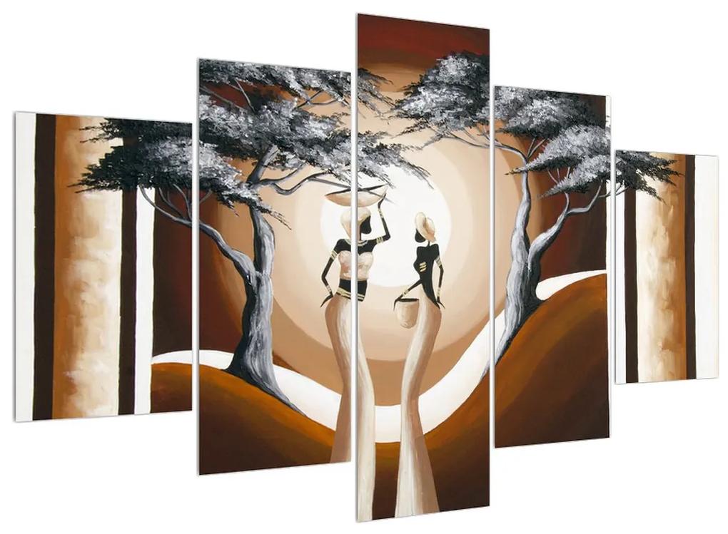Orientálny obraz dvoch žien a stromu (150x105 cm)