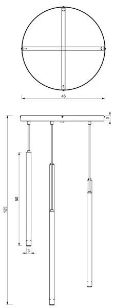 Luster na lanku YORU 5xG9/8W/230V čierna