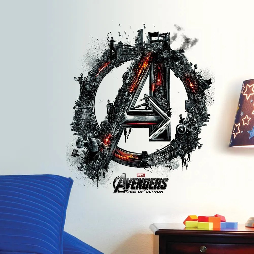 Samolepka na stenu "Avengers Logo" 42x35 cm