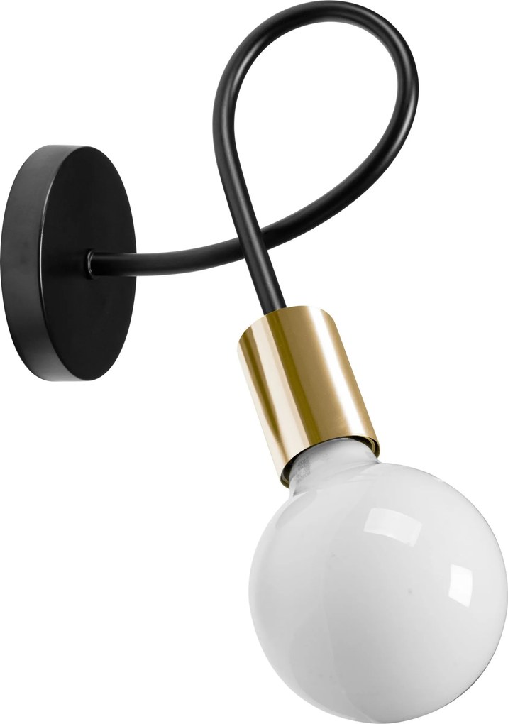 Nástenná lampa Paradise čierna/zlatá