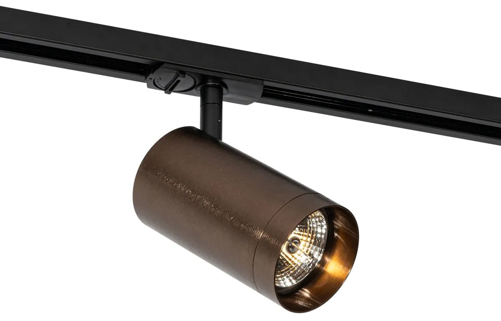 Moderný koľajnicový systém s 5 bodovými svetlami tmavý bronz 1-fázový GU10 70mm - Iconic Jeana Luxe