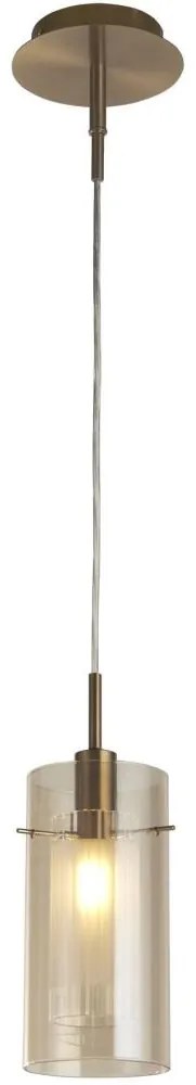 Searchlight 2301CP - Luster na lanku DUO 1xE14/60W/230V mosadz