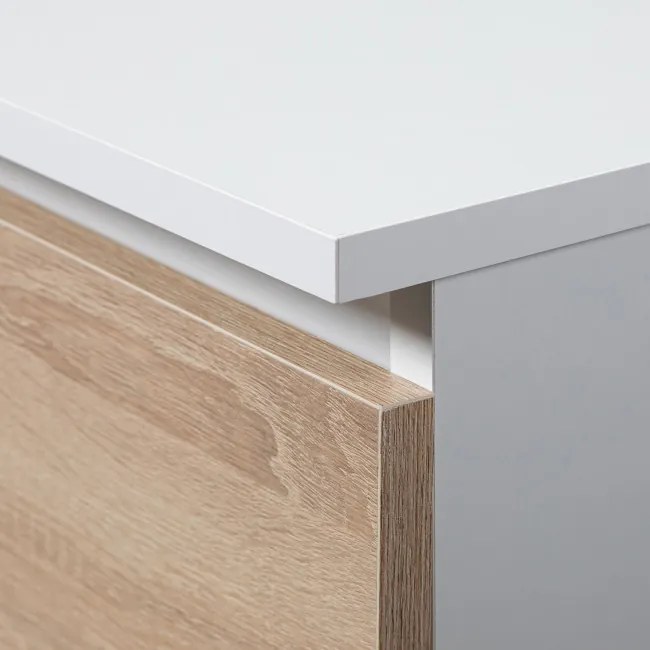 Komoda K140 2D 4SZ CLP biela / sonoma